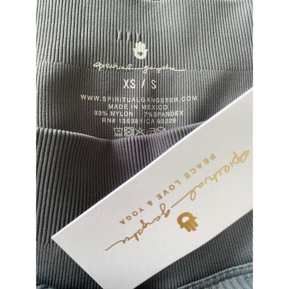 Spiritual Gangster Ribbed Leggings NEW WITH TAGS size XS/S - Picture 2 of 3